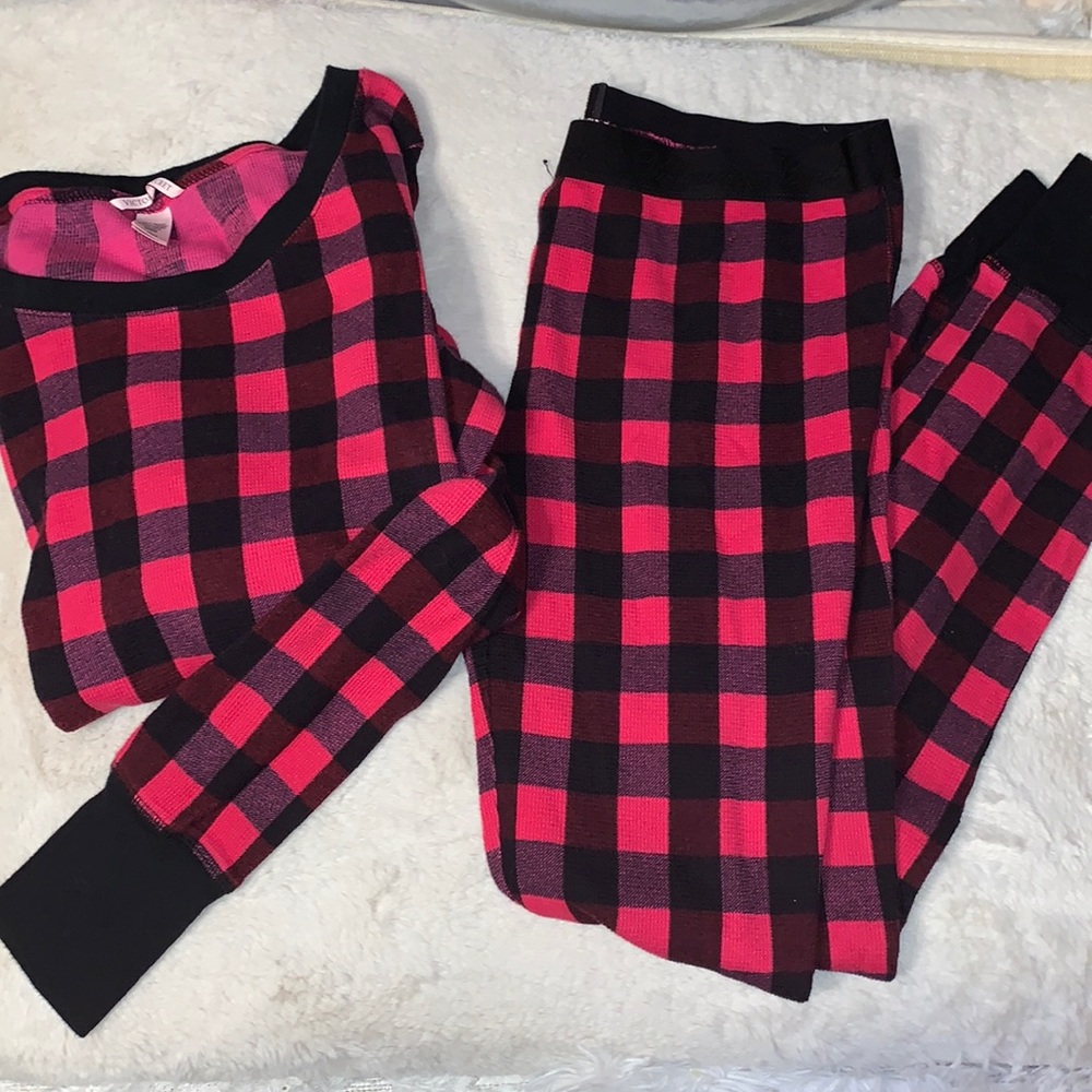 Medium Victoria’s Secret Thermal plaid 97% cotton pajama set